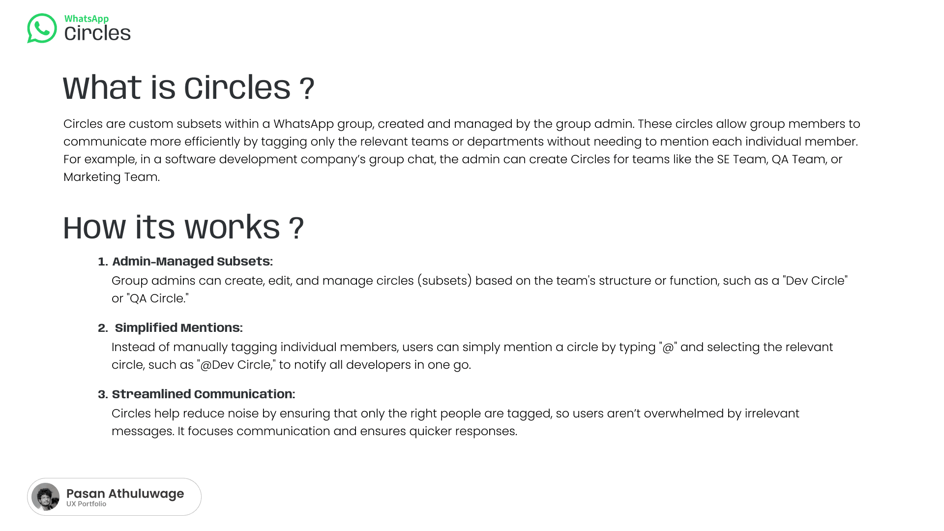 What is Circles — definition and how it works, admin-managed subsets and simplified mentions